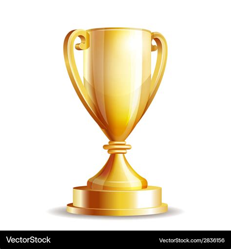 Golden trophy cup Royalty Free Vector Image - VectorStock