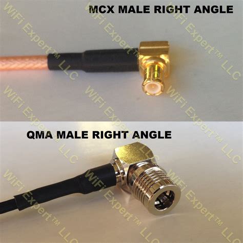 Rg Mcx Male Angle To Qma Male Angle Coaxial Rf Pigtail Cable Rf