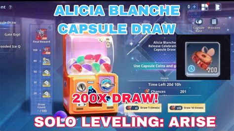 Alicia Blanche Capsule Draw X Solo Leveling Arise Youtube