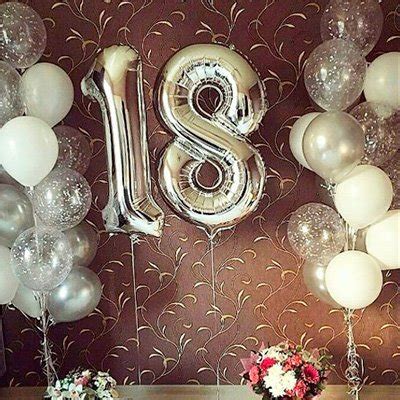 Шарики цифры 18 лет - шары воздушные и гелиевые на день рождения
