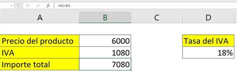 Como Calcular El Iva En Excel