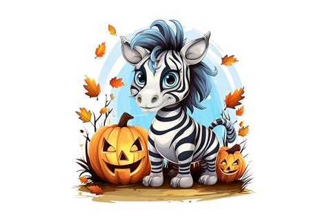 Halloween Cute Zebra Graphic by gornidesign · Creative Fabrica