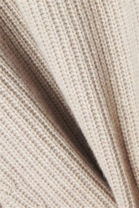 Isabel Marant Beige Billie Ribbed Wool And Cashmere Blend Sweater