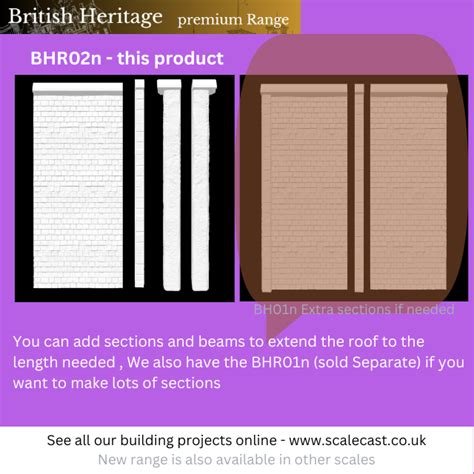 British Heritage Main Roof Sections Beams N Gauge Casting Mould