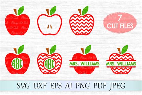 Png Apple Split Monogram Frame Apple Svg Apple Clipart Dxf Apple For