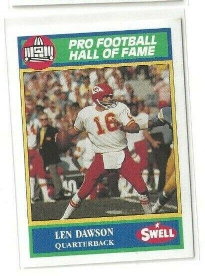 Len Dawson 1990 Swell Pro Football Hall Of Fame 135 Kansas City