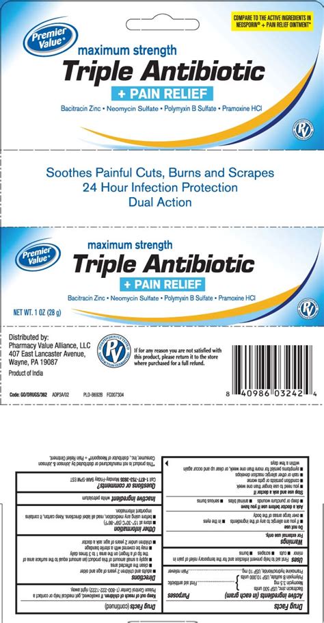 Ndc Triple Antibiotic Plus Pain Relief Maximum Strength