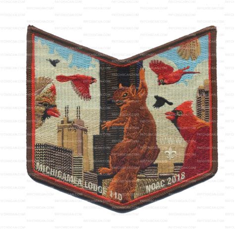 Michigamea Lodge 110 NOAC 2018 Pocket Patch 4 On PatchScan