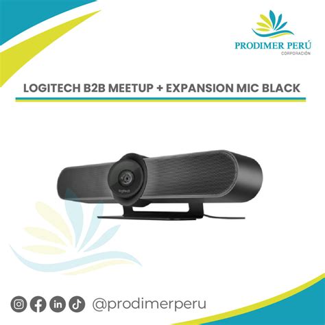 Videoconferencia Logitech B B Meetup Expansion Mic Black Prodimer Per