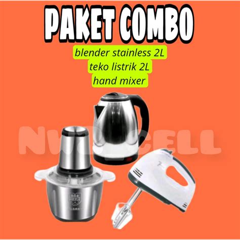 Jual In Combo Super Hemat Blender Chopper Daging Stainless Steel L