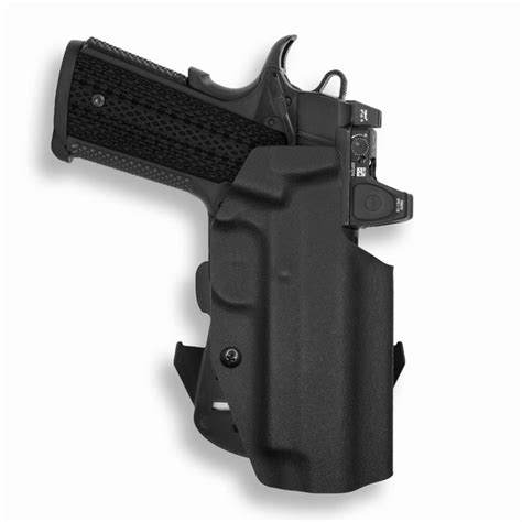 Springfield 1911 4" 45ACP with Rail Only Red Dot Optic Cut OWB Holster