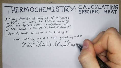 How To Calculate Specific Heat Thermochemistry YouTube