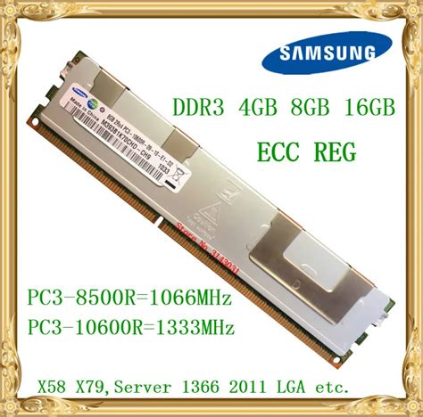 Samsung DDR3 4GB 8GB 16GB Server Memory 1066 1333MHz ECC REG DDR3 PC3