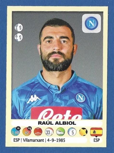 FIGURINA CALCIATORI PANINI 2018 19 Nuova New N 343 Albiol Napoli