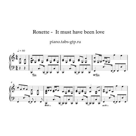 It Must Have Been Love Roxette Ноты для фортепиано аккорды текст песни