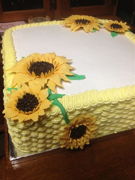 Sunflower Wedding Cake Birthday Sheet Cakes Baby Shower Sheet Cakes