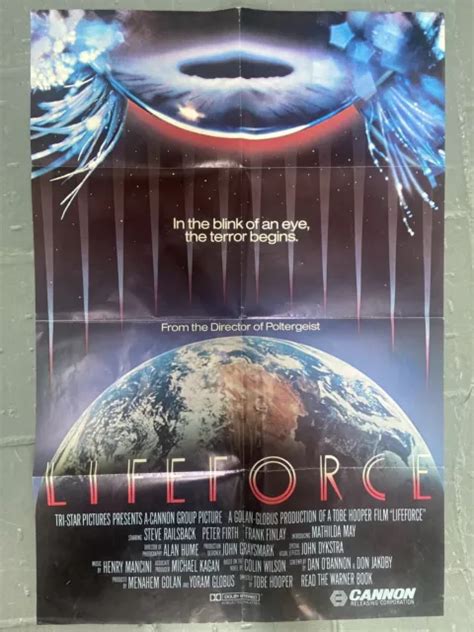 RARE ORIGINAL VINTAGE 1985 Lifeforce Sci Fi Horror Quad Film Movie