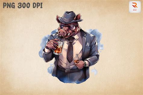 Gangster Father Boar Drinking Bundle By Mulew Art Thehungryjpeg