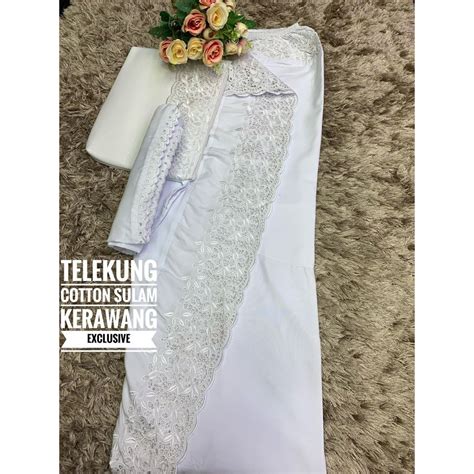 PREMIUM TELEKUNG Ready Stock Telekung Lace Inspired Aleena