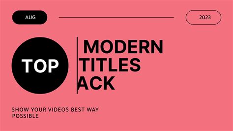 Modern Typography Titles Mogrt Template Sbv Storyblocks