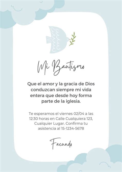 Descargar Plantillas Para Invitaciones De Bautizo Gratis Images