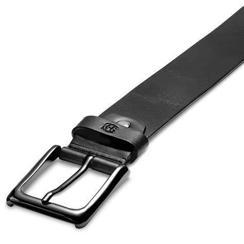 Scotti Black Full Grain Leather Belt In Stock Salt And Hide