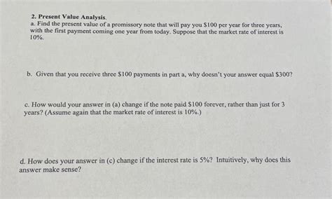 Solved 2 Present Value Analysis A Find The Present Value