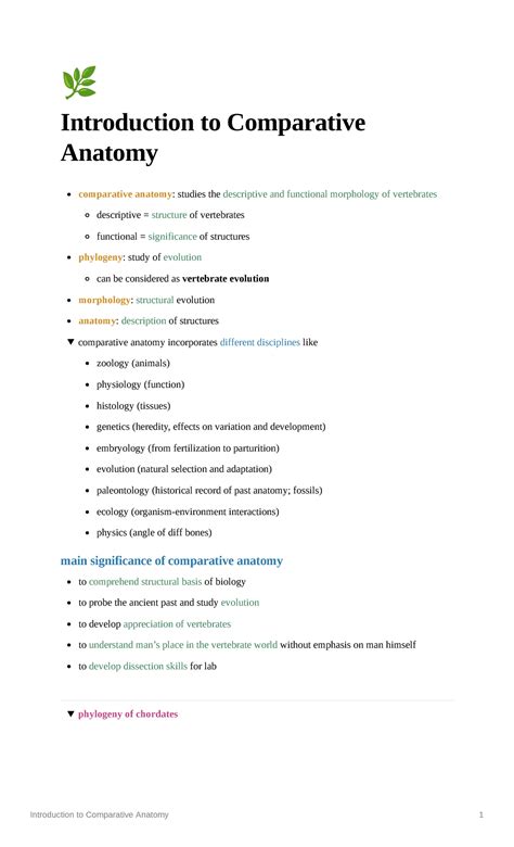 Introduction To Comparative Anatomy 4 Introduction To Comparative