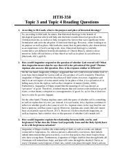 HTH 350 RS T3T4ReadingQuestions Docx HTH 350 Topic 3 And Topic 4