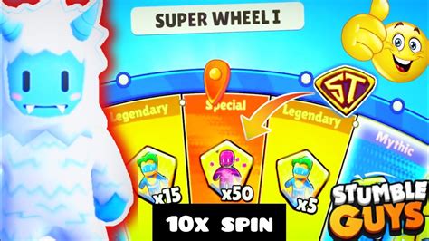 Super Wheel I X Spin With Super Token Stumble Guys Youtube