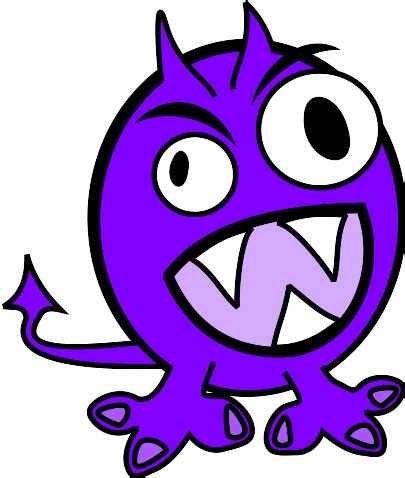 Purple Monster Clip Art At Clker Vector Clip Art Online Royalty