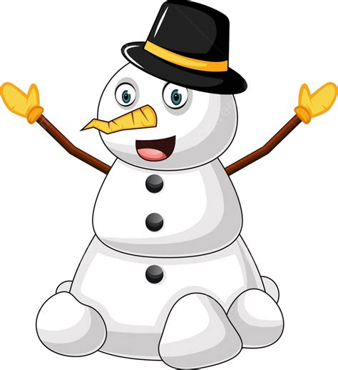 Vetor Ilustrado De Um Boneco De Neve Com Um Chapéu Em Um Fundo Branco Vetor Png Natal Cara