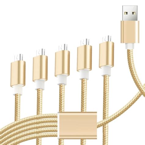 สายชาร์จ Usb เป็น 5 พอร์ต Micro Usb ตัวผู้ เป็นตัวผู้ อเนกประสงค์ แบบ