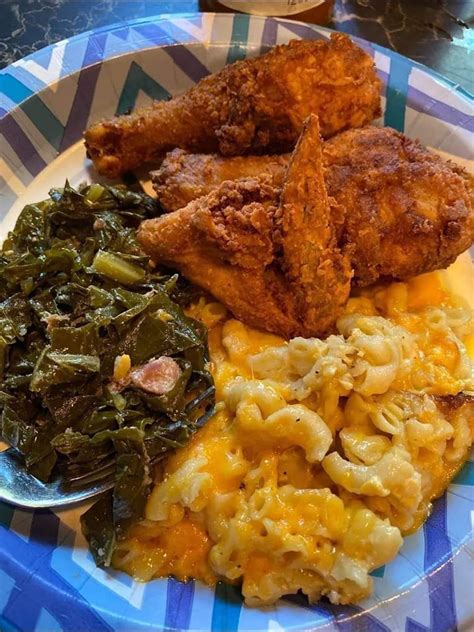 Fried Chicken Baked Mac Cheese Collard Greens Quickrecipes