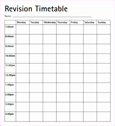 6 Excel Timetable Template - Excel Templates