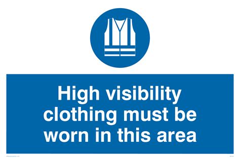 Hi Vis Must Be Worn In Area From Safety Sign Supplies