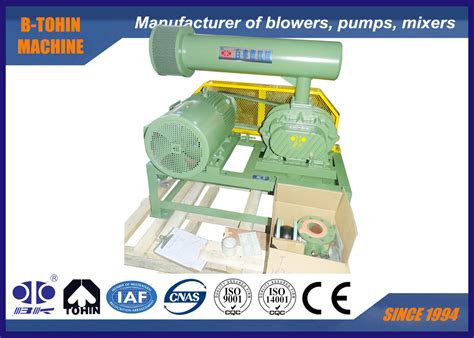 Three Lobe Type Rotary High Pressure Roots Blower High Efficiency 60 100kpa