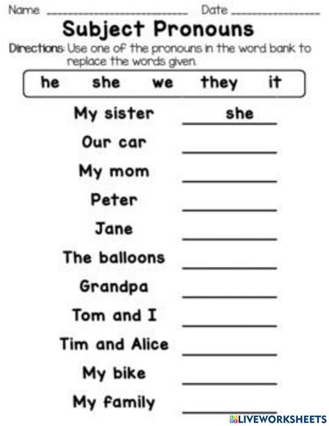 Pronoun Activity For 2 Personal Pronouns Pronoun Worksheets English