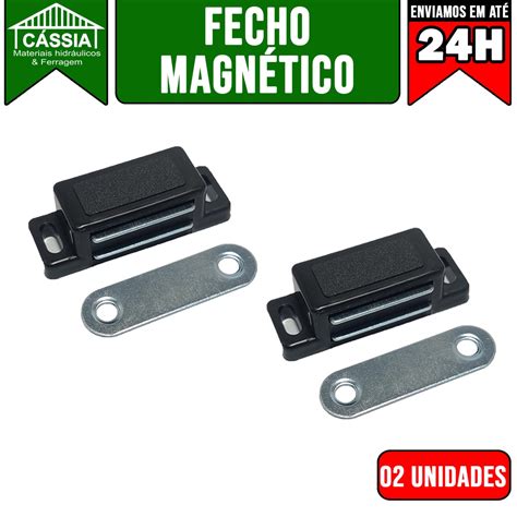 Fecho Magnético Imã P Portas Armários 2 Unidades Shopee Brasil