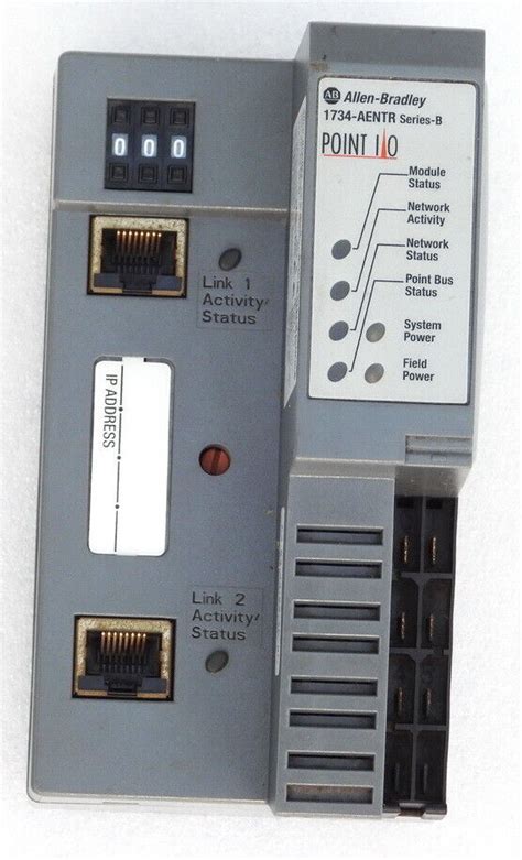 ALLEN BRADLEY 1734 AENTR 2 PORT ETHERNET IP TWISTED PAIR I O ADAPTER