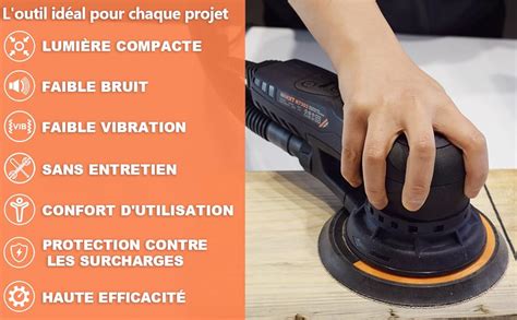 Maxxt Ponceuse Excentrique Sans Fil Mm Brushless V Avec C Blage