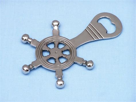 Buy Chrome Ship Wheel Bottle Opener 5in Nautical Decor