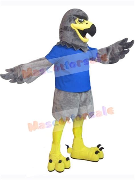 Gray Falcon Mascot Costume Animal