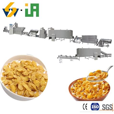 Maize Corn Flakes Making Machine Equipment Breakfast Cereals Cornflakes