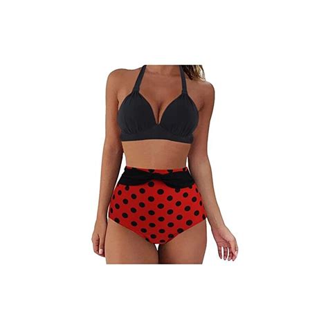 Bkscayxs Bikini Da Donna Con Scollo A V Costume Da Bagno Push Up