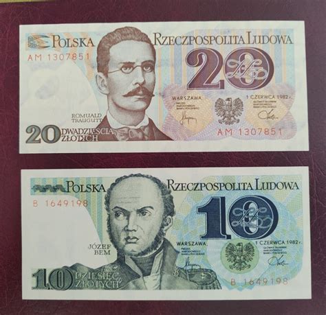 Zestaw Polskie Banknoty obiegowe 1975 1996 GOSTYŃ Licytacja na