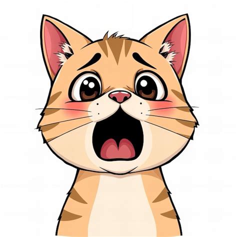 Premium Photo | Cartoon cat with open mouth and tongue showing tongue