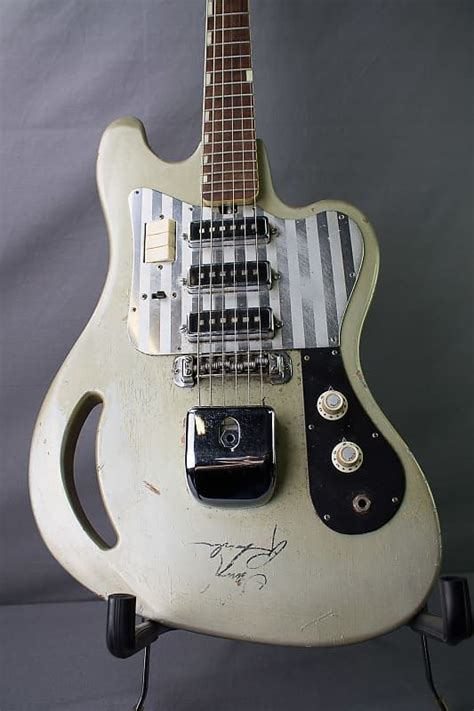 Teisco Del Rey Model Et 320 Monkey Grip 1965ish Silver Reverb In