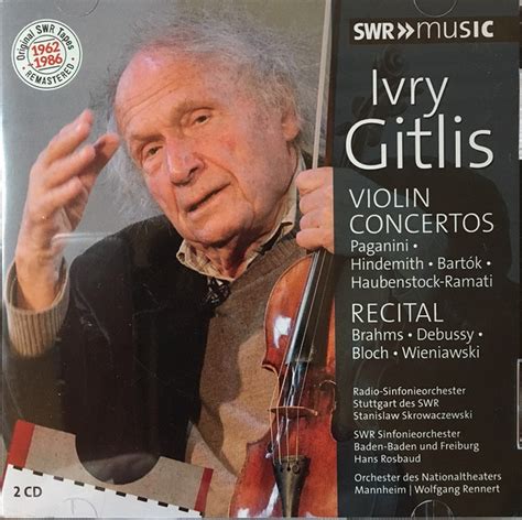 Ivry Gitlis Violin Concertos Recital Cd Remastered Discogs