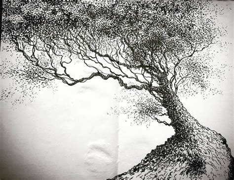 Sketching #surrealism #surrealismart #tree #ink #nature #illustration # ...